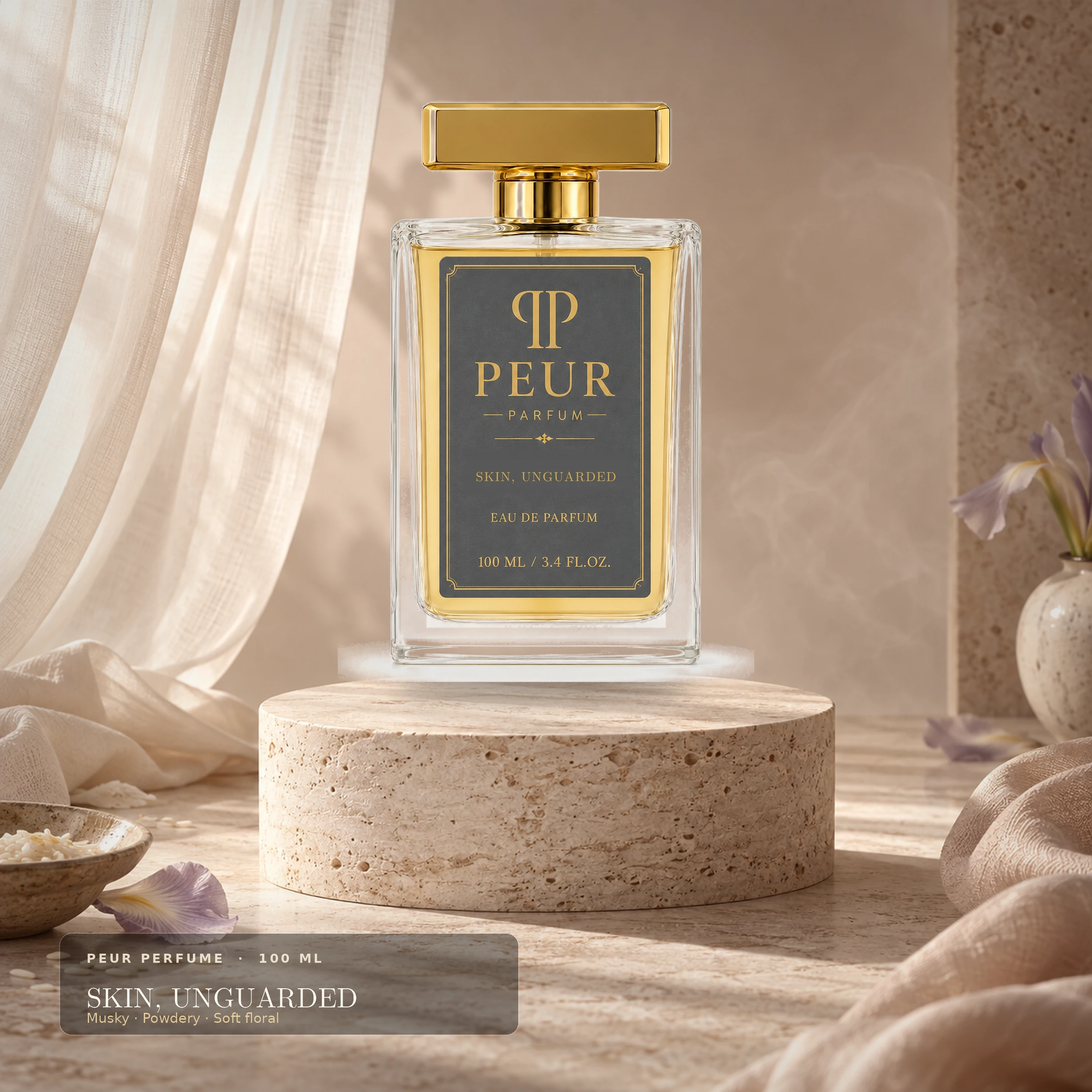 PEUR PERFUME Skin, Unguarded 100 ml — cinematic fragrance story
